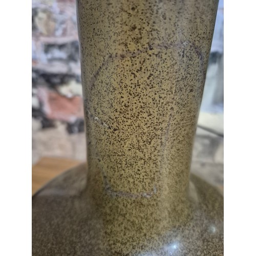 612 - A Chinese porcelain tea dust glaze bottle vase, Qianlong seal mark and of the period, height 43.5cm,... 