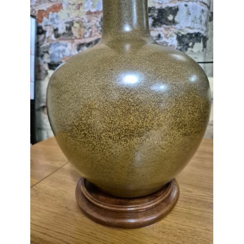 612 - A Chinese porcelain tea dust glaze bottle vase, Qianlong seal mark and of the period, height 43.5cm,... 