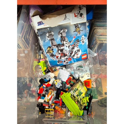 A box of assorted Lego.