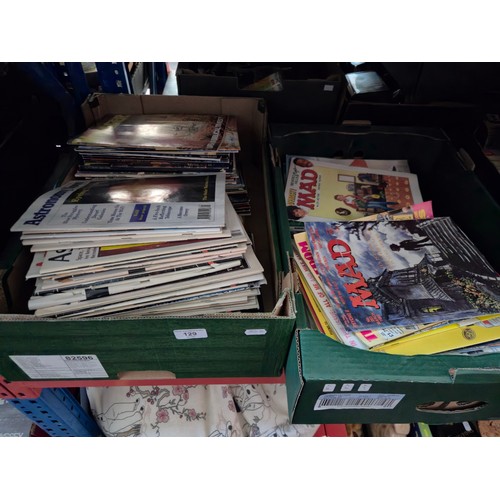 Two boxes of assorted vintage magazines & comics to include Astronomy ...