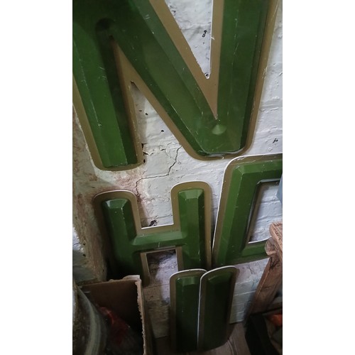 405 - Five assorted composite sign letters.