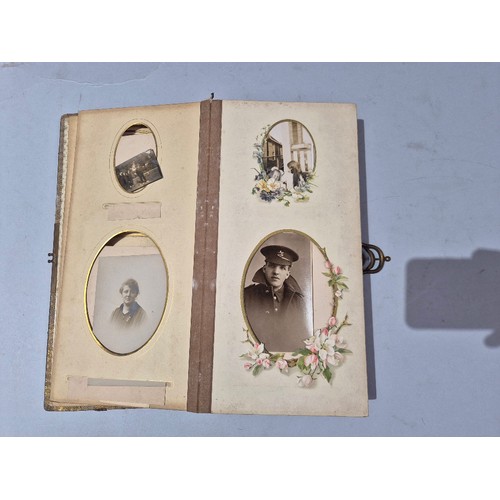 450 - A box of assorted photograph and postcard albums.