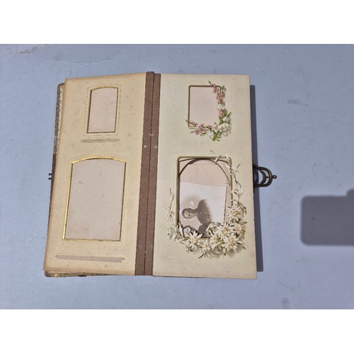 450 - A box of assorted photograph and postcard albums.