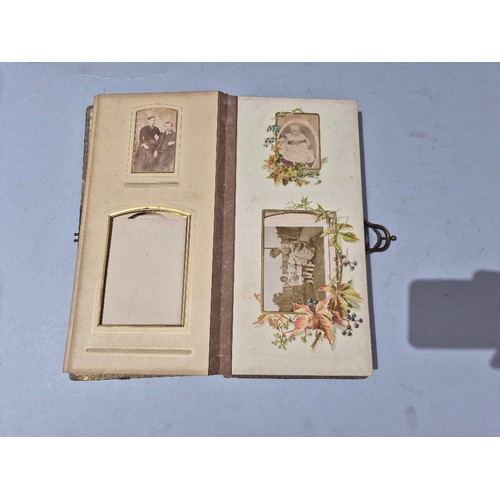 450 - A box of assorted photograph and postcard albums.
