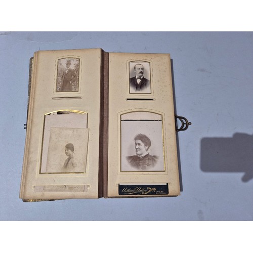 450 - A box of assorted photograph and postcard albums.