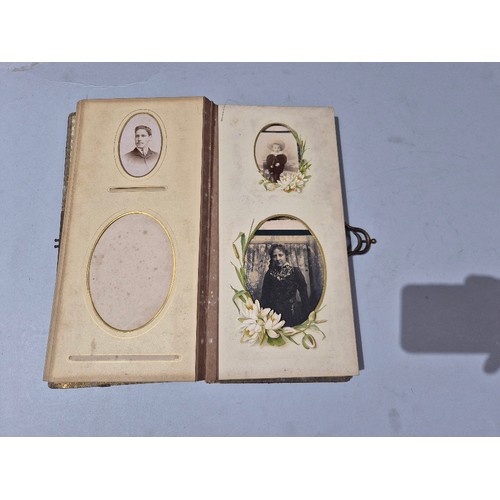 450 - A box of assorted photograph and postcard albums.