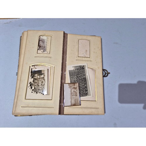 450 - A box of assorted photograph and postcard albums.