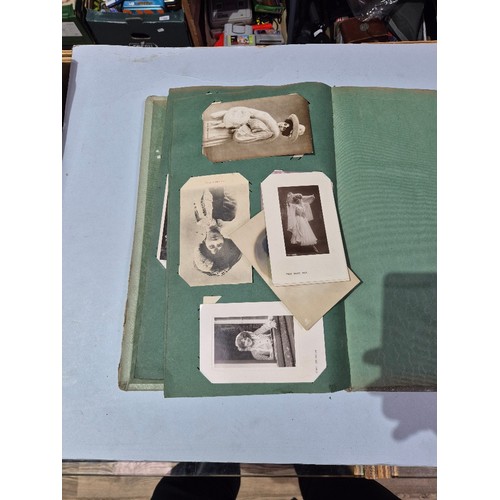 450 - A box of assorted photograph and postcard albums.