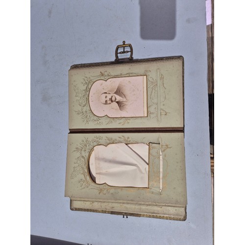 450 - A box of assorted photograph and postcard albums.