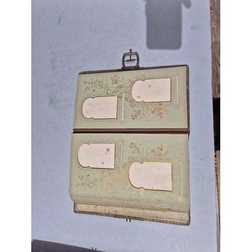 450 - A box of assorted photograph and postcard albums.