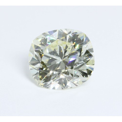 72 - A diamond solitaire ring, the old cut stone weighing approximately 6.35ct, the approximate qualities... 