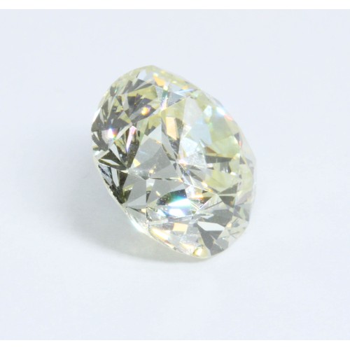 72 - A diamond solitaire ring, the old cut stone weighing approximately 6.35ct, the approximate qualities... 