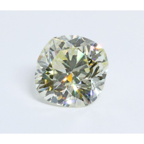 72 - A diamond solitaire ring, the old cut stone weighing approximately 6.35ct, the approximate qualities... 