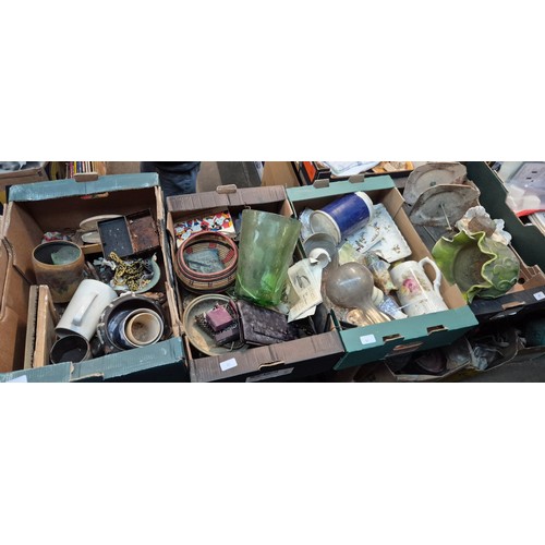 61 - 4 boxes of mixed items including ceramics, glass, collectables etc