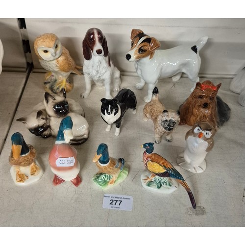 Beswick animals & birds - 12 items including large Jack Russell Terrier ...