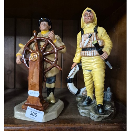 306 - Royal Doulton - 2 figurines from the series Sea Characters - The Lifeboat Man HN2764 and the Helmsma... 