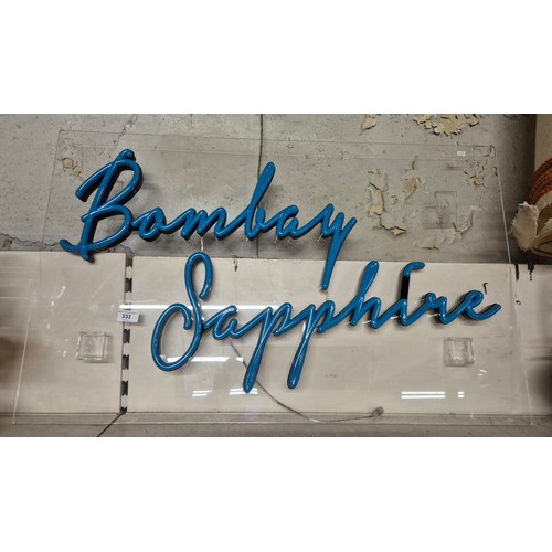 333 - A Bombay Sapphire illuminated sign