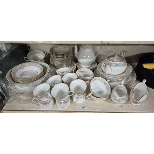 350 - Aynsley Peony tea and dinner ware.