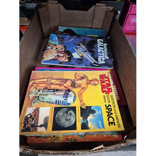 436 - A box of assorted annuals to include Star Wars, Star Trek & Dr Who etc.