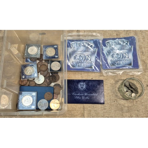 468 - A  box of coins, some pre 1947.