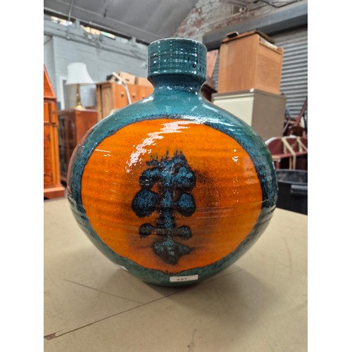 357 - A Poole pottery squat vase by Guy Sydenham
