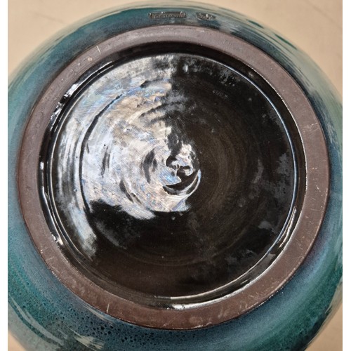 357 - A Poole pottery squat vase by Guy Sydenham