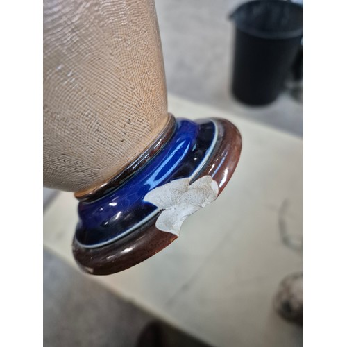 16 - 3 Doulton Lambeth ware vases