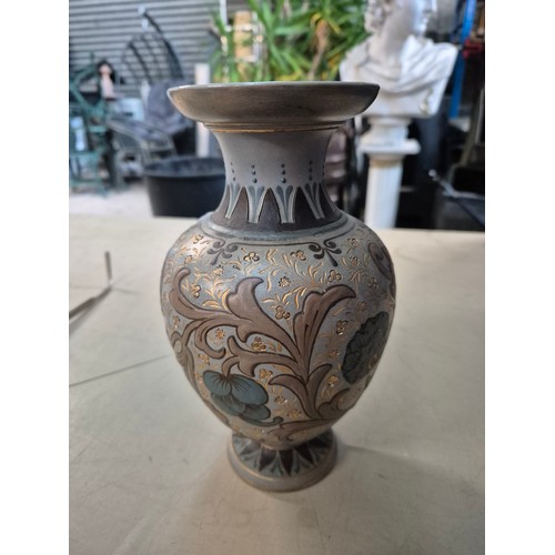 16 - 3 Doulton Lambeth ware vases