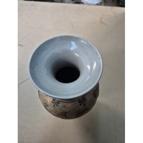 16 - 3 Doulton Lambeth ware vases