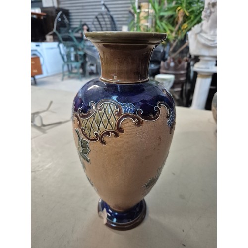 16 - 3 Doulton Lambeth ware vases