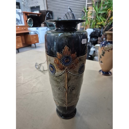 16 - 3 Doulton Lambeth ware vases