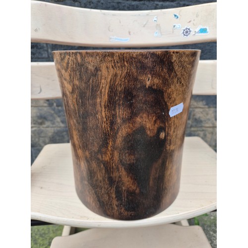 20 - A Chinese hardwood brush pot, possibly huanghuali