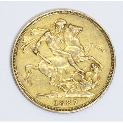 156 - Vitoria 1887 Jubilee head sovereign, 10% buyer's premium (inclusive of VAT), normal online bidding f... 