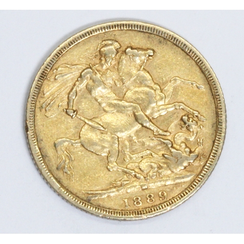 160 - Victoria 1889 Melbourne Mint sovereign, 10% buyer's premium (inclusive of VAT), normal online biddin... 