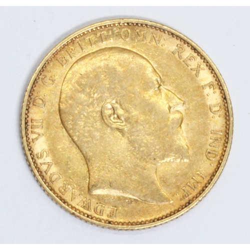 164 - Edward VII 1902 Melbourne Mint sovereign, 10% buyer's premium (inclusive of VAT), normal online bidd... 