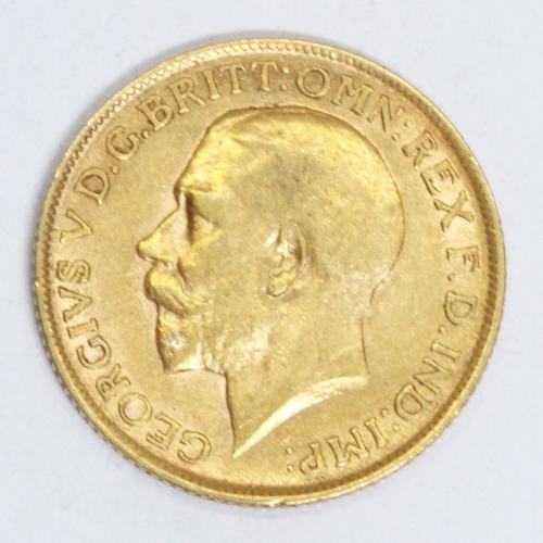 168 - George V 1912 sovereign, 10% buyer's premium (inclusive of VAT), normal online bidding fees apply.