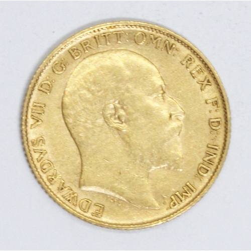 180 - Edward VII 1907 half sovereign, 10% buyer's premium (inclusive of VAT), normal online bidding fees a... 