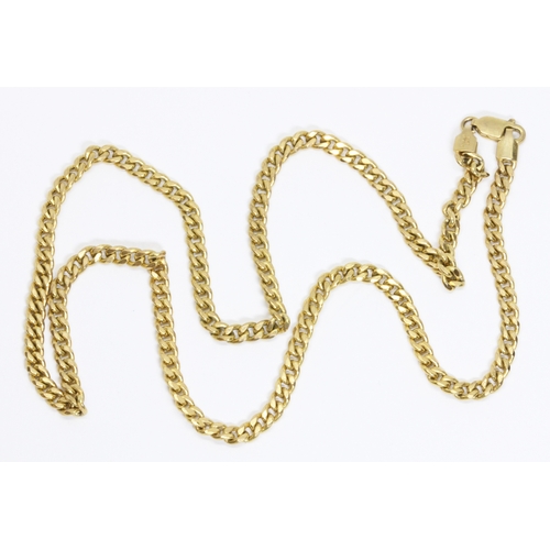 129 - A 9ct gold curb chain, convention marks, length 44cm, weight 7.2g, 10% buyer's premium (inclusive of... 