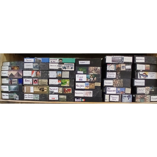 100 - 36 box files containing mainly world public transport and tourism related books and ephemera, mainly... 