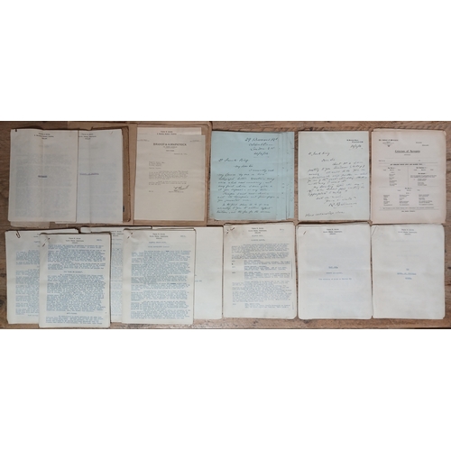 71 - Frank King, early work and correspondence, various hand typed manuscript, two carbon copy typescript... 