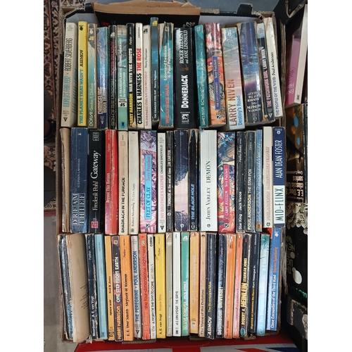 92 - A collection of mainly science fiction paperbacks and a few hardbacks, various authors and publisher... 