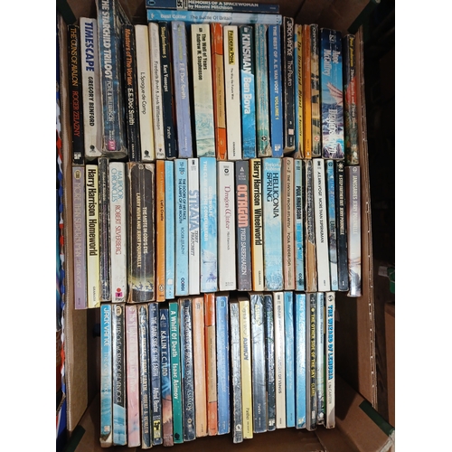 92 - A collection of mainly science fiction paperbacks and a few hardbacks, various authors and publisher... 