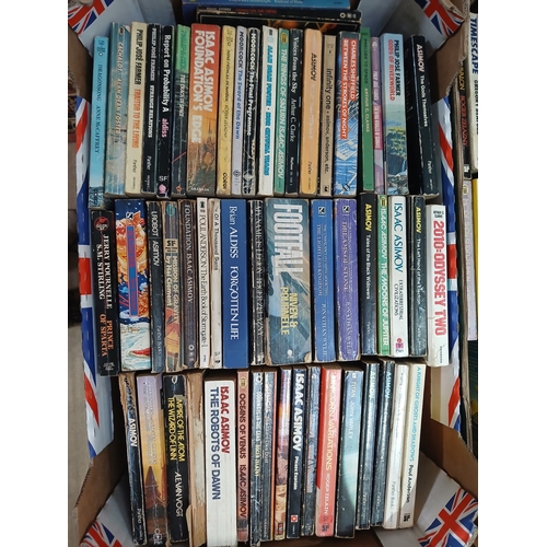92 - A collection of mainly science fiction paperbacks and a few hardbacks, various authors and publisher... 