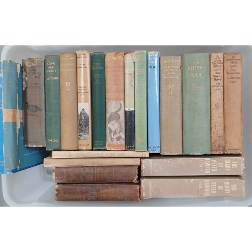 96 - A collection shooting and wildlife mainly hard back books, circa mid 20th century and later, various... 