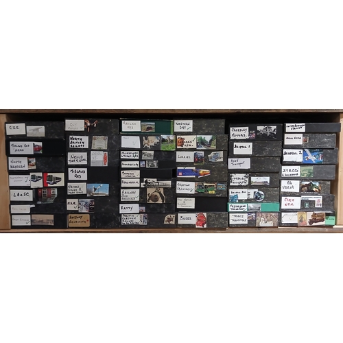 98 - 44 box files containing UK mainly railway and public transport and tourism related books and ephemer... 