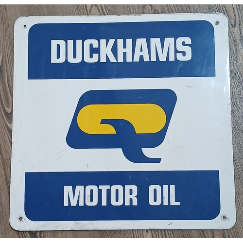 180 - A metal Duckhams Motor Oil sign 50cm x 50cm.