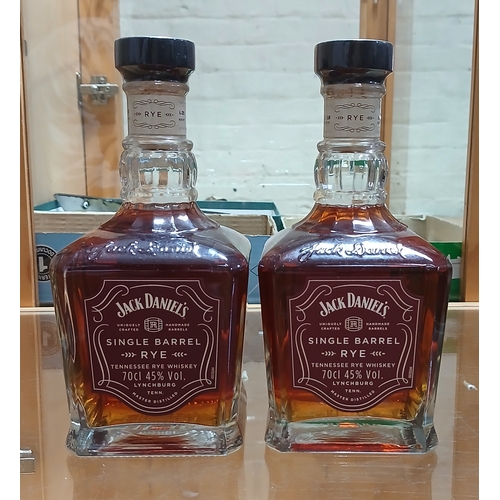 213 - Jack Daniels Single Barrel Rye Lynchburg whisky, 700ml, two bottles, sealed.