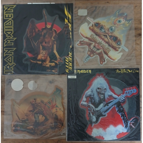 325 - Iron Maiden - a group of four picture discs.