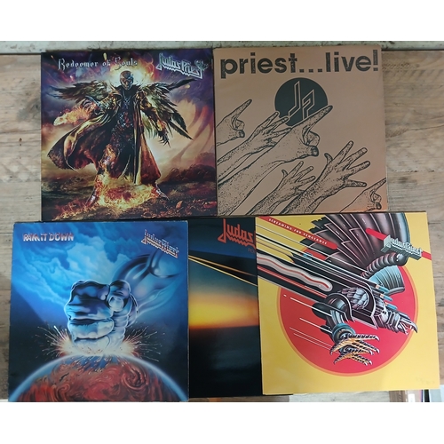 344 - Judas Priest - a group of five assorted LPs.