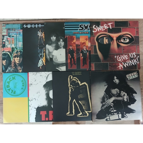 384 - T Rex/Sweet - nine assorted LPs.